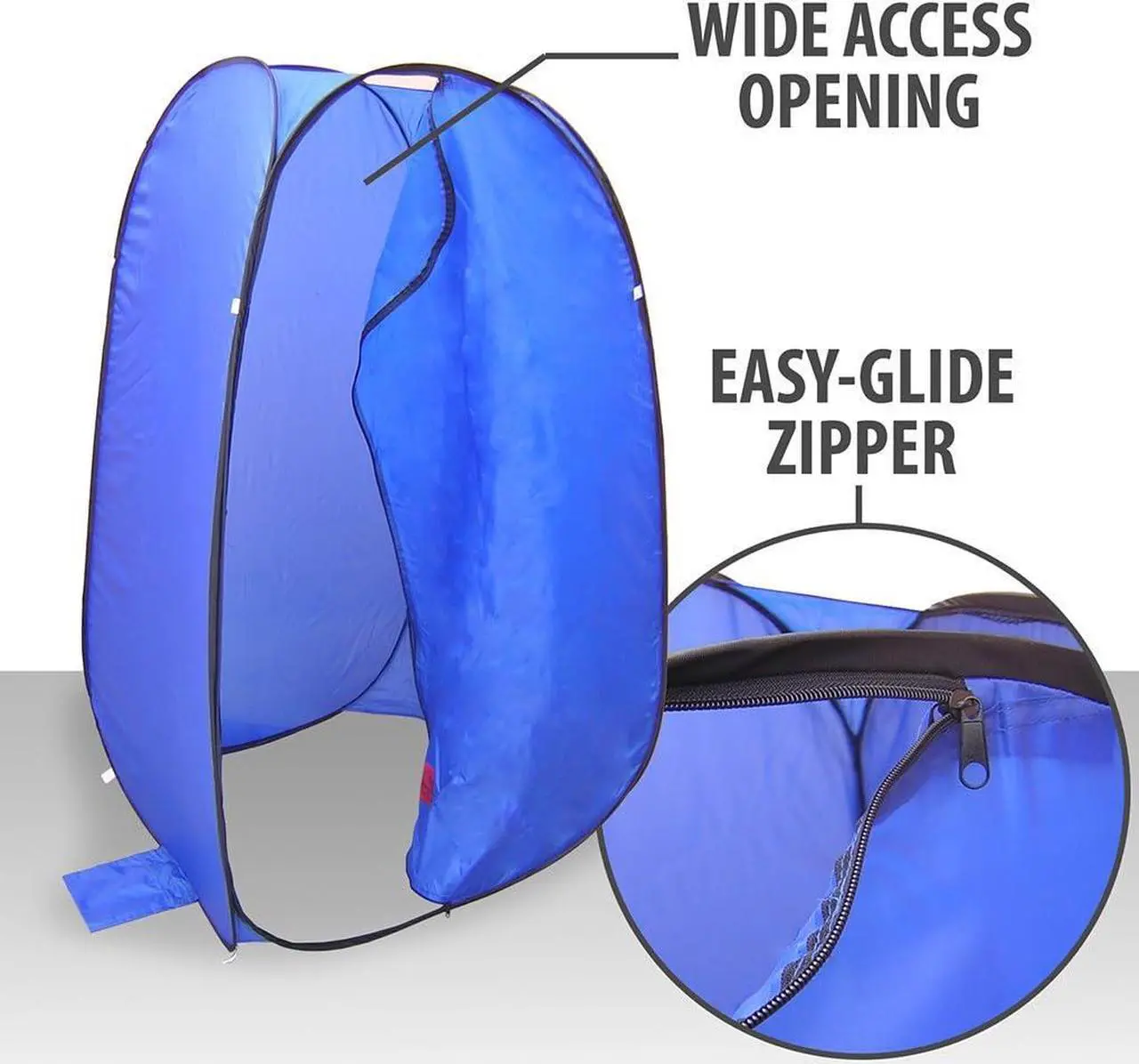 Alt view image 5 of 7 - Pop-Up Room in a Bag Instant Portable Changing, Shower and Bathroom with Dura-light Steel Frame and Weather-Resistant material for for Pontoon / Deck / Fishing / Sail Boat. Included Tie-Down Kit.