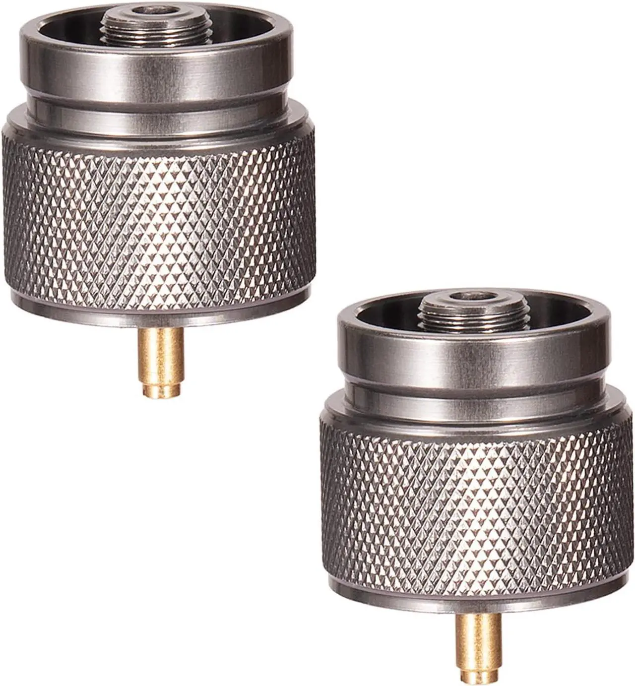 Main image of Camping Stove Adapter 1 Lb Propane Small Tank Input EN417 Lindal Valve Output Cylinder LPG Canister Adapter/Flat Canister to 1L MAPP Gas Tank Adapter Input: EN417 Canister Output: Propane Gas Stove