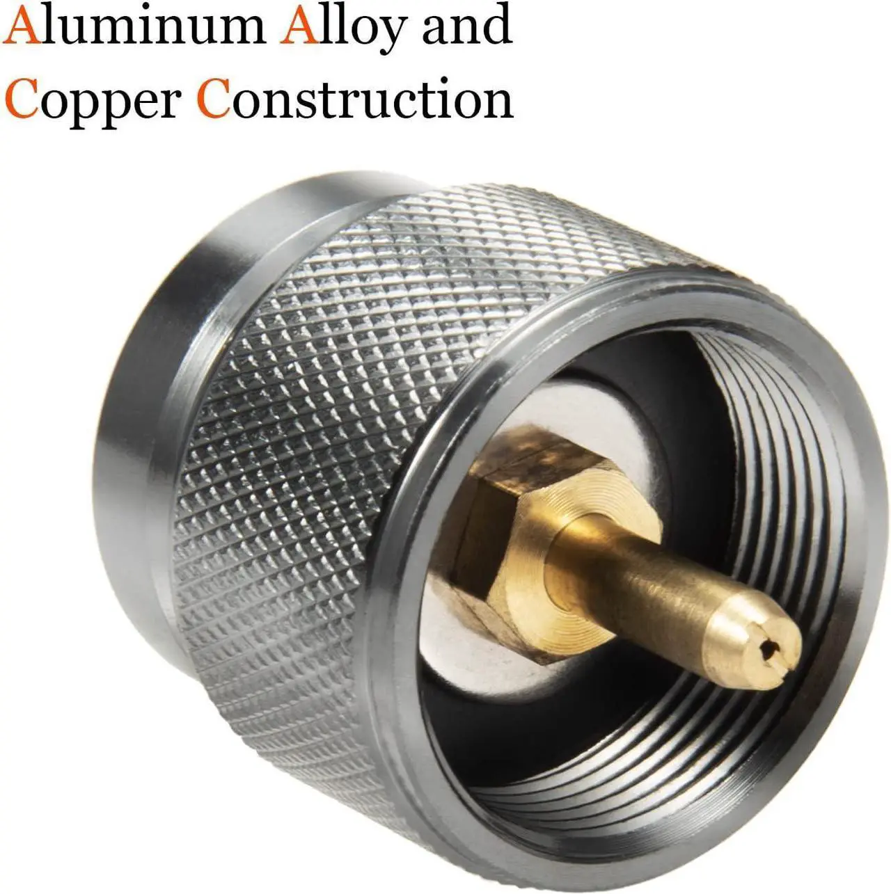 Alt view image 4 of 7 - Camping Stove Adapter 1 Lb Propane Small Tank Input EN417 Lindal Valve Output Cylinder LPG Canister Adapter/Flat Canister to 1L MAPP Gas Tank Adapter Input: EN417 Canister Output: Propane Gas Stove