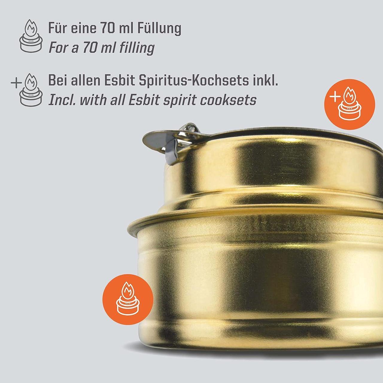 Alt view image 3 of 7 - Esbit Brass Alcohol Burner Camping Stove with Variable Temperature Control