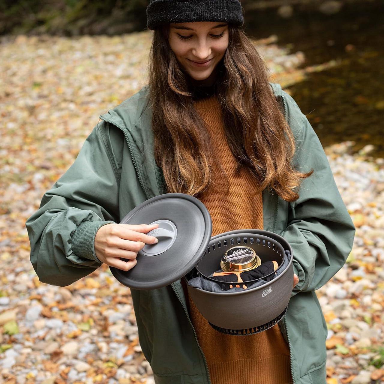 Alt view image 7 of 7 - Esbit Brass Alcohol Burner Camping Stove with Variable Temperature Control