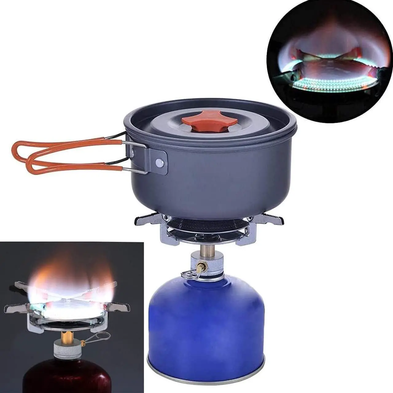 Alt view image 2 of 7 - Lightweight Outdoor Camping Stove Foldable Gas Stove Cookout Burner Backpacking Cooking Stove,Camping Backpacking Stoves
