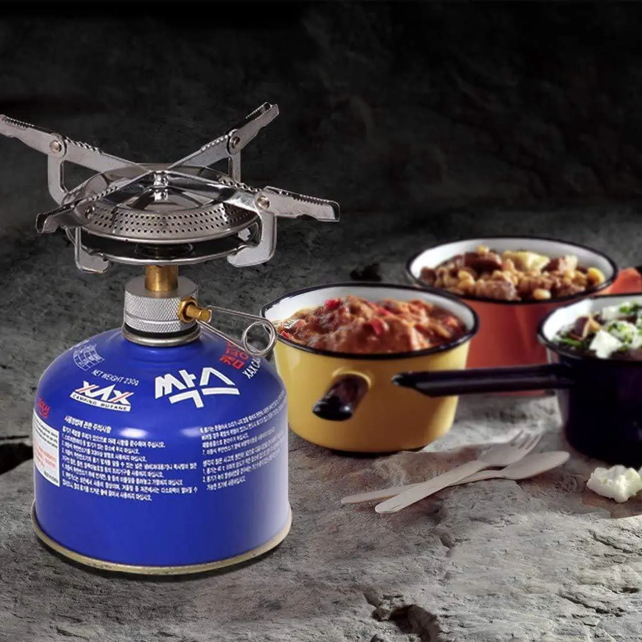 Alt view image 3 of 7 - Lightweight Outdoor Camping Stove Foldable Gas Stove Cookout Burner Backpacking Cooking Stove,Camping Backpacking Stoves