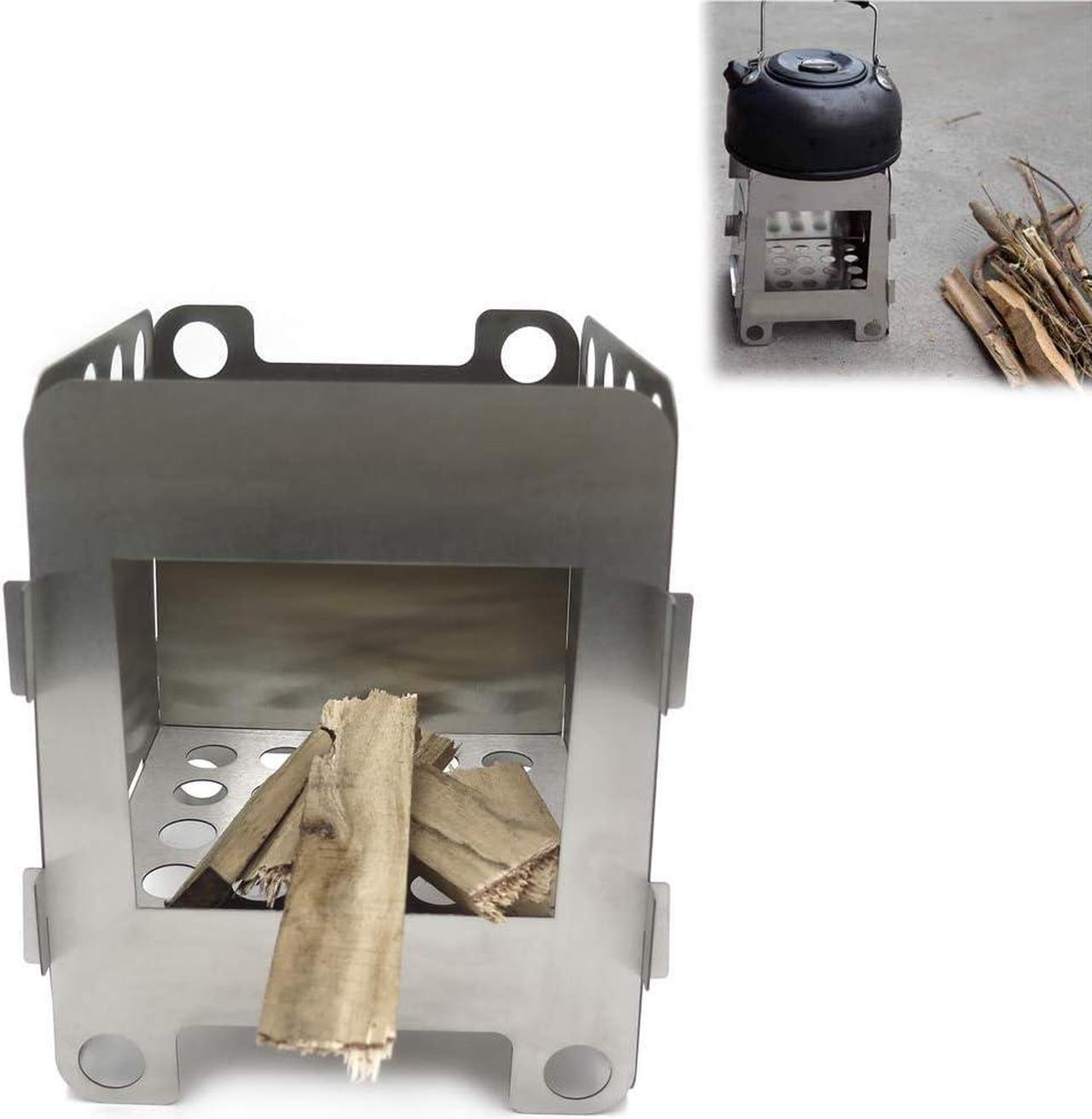 Alt view image 4 of 7 - HTTMT- ET-Cook002-M- Portable Camping Wood Stove Backpacking Folding Lightweight Pocket Stove