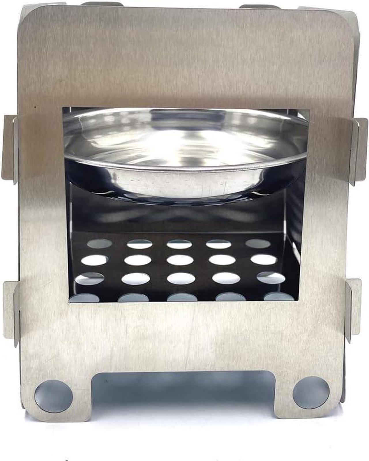 Alt view image 7 of 7 - HTTMT- ET-Cook002-M- Portable Camping Wood Stove Backpacking Folding Lightweight Pocket Stove
