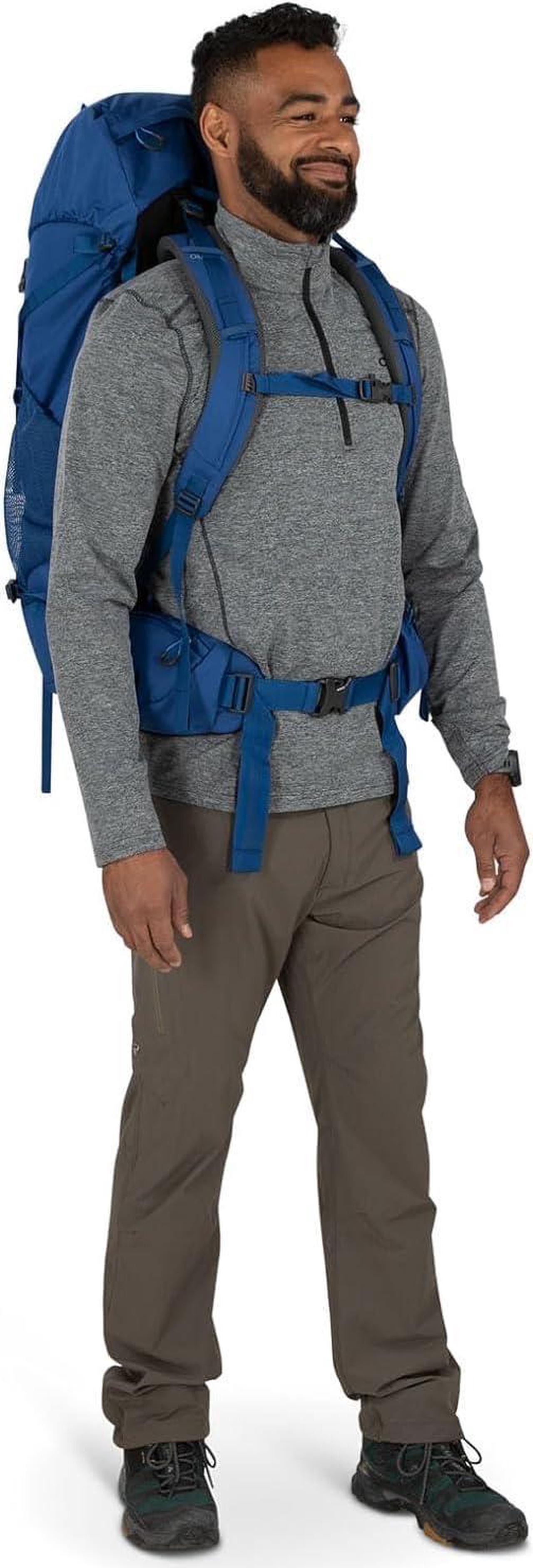 Alt view image 7 of 7 - Osprey Rook 50L Men's Backpacking Backpack, Astology Blue/Blue Flame