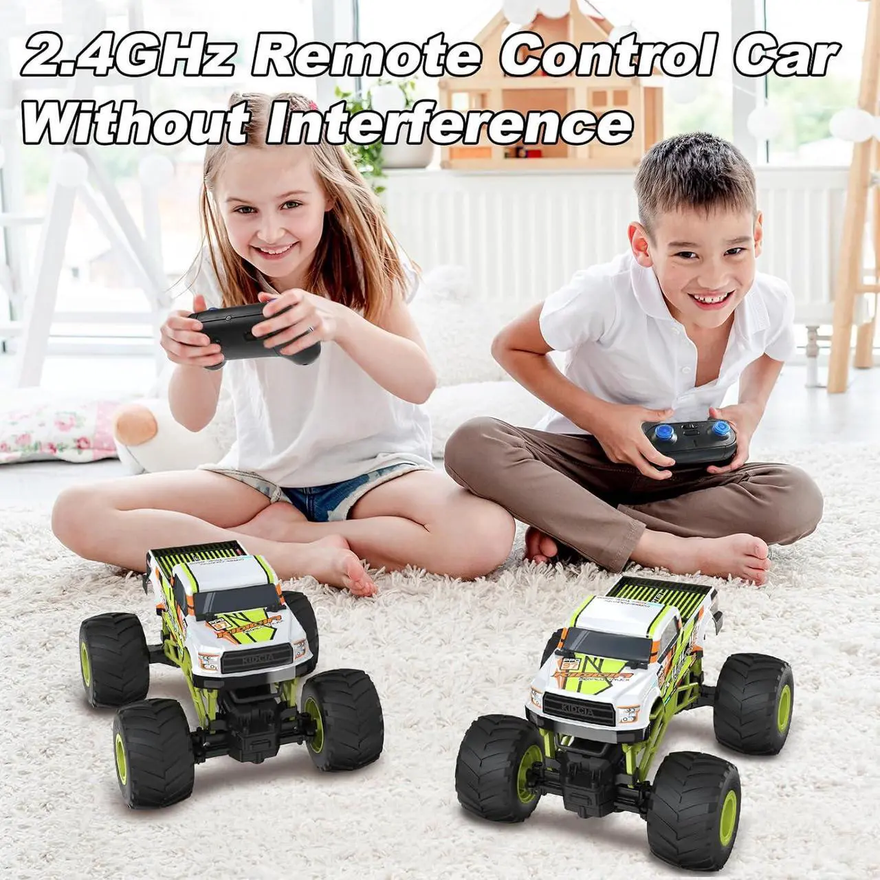 Alt view image 2 of 7 - Scientoy Remote Control Car, 20KM/H Monster Truck Toys for Ages 5-7, 1:16 Scale All Terrain RC Cars for Boys & Girls Age 4-7, 2.4Ghz Off Road RC Truck, Christmas Birthday Gift for Kids