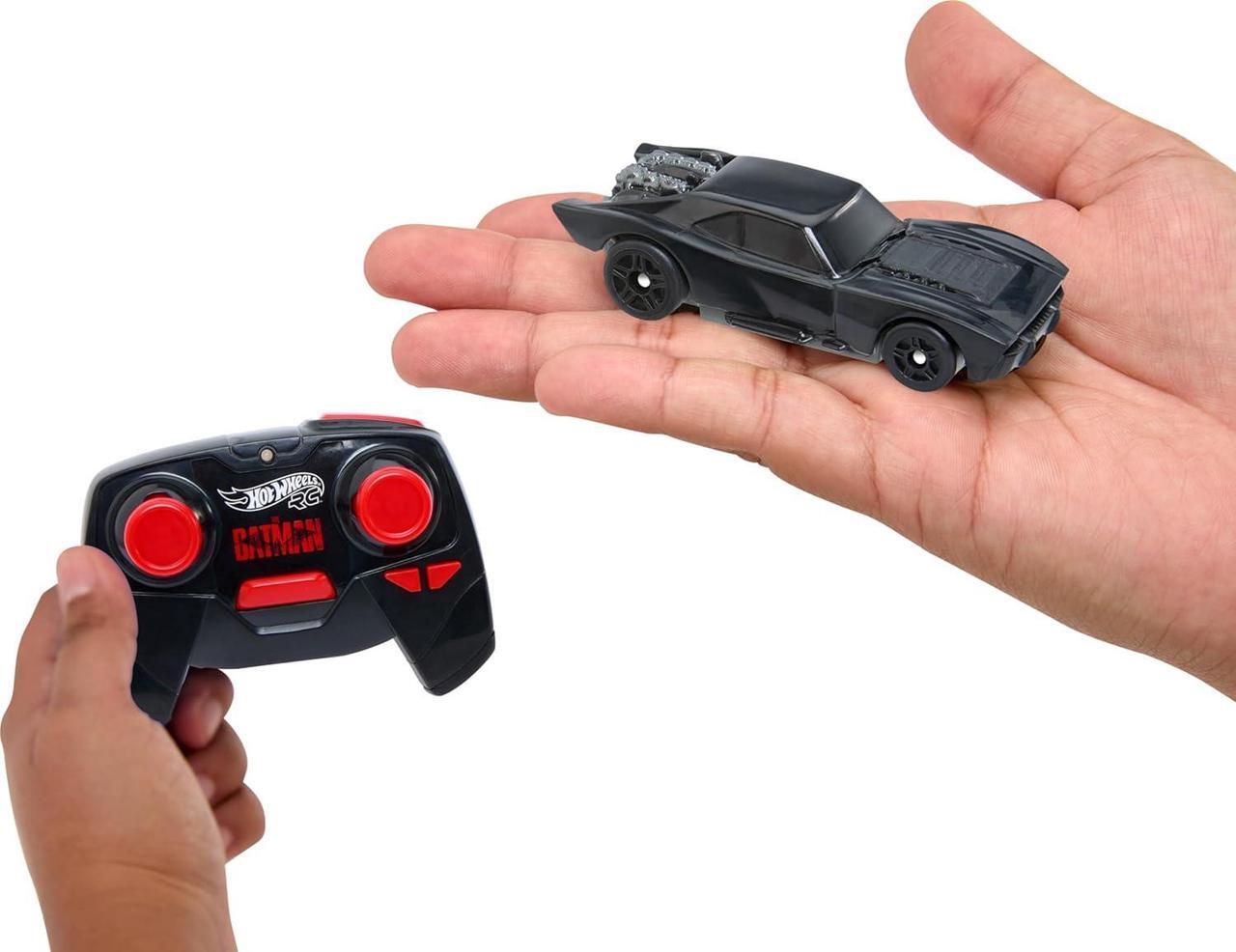 Alt view image 2 of 6 - Hot Wheels RC Batmobile from The Batman Movie in 1:64 Scale, Remote-Control Toy Car, Works On & Off Track
