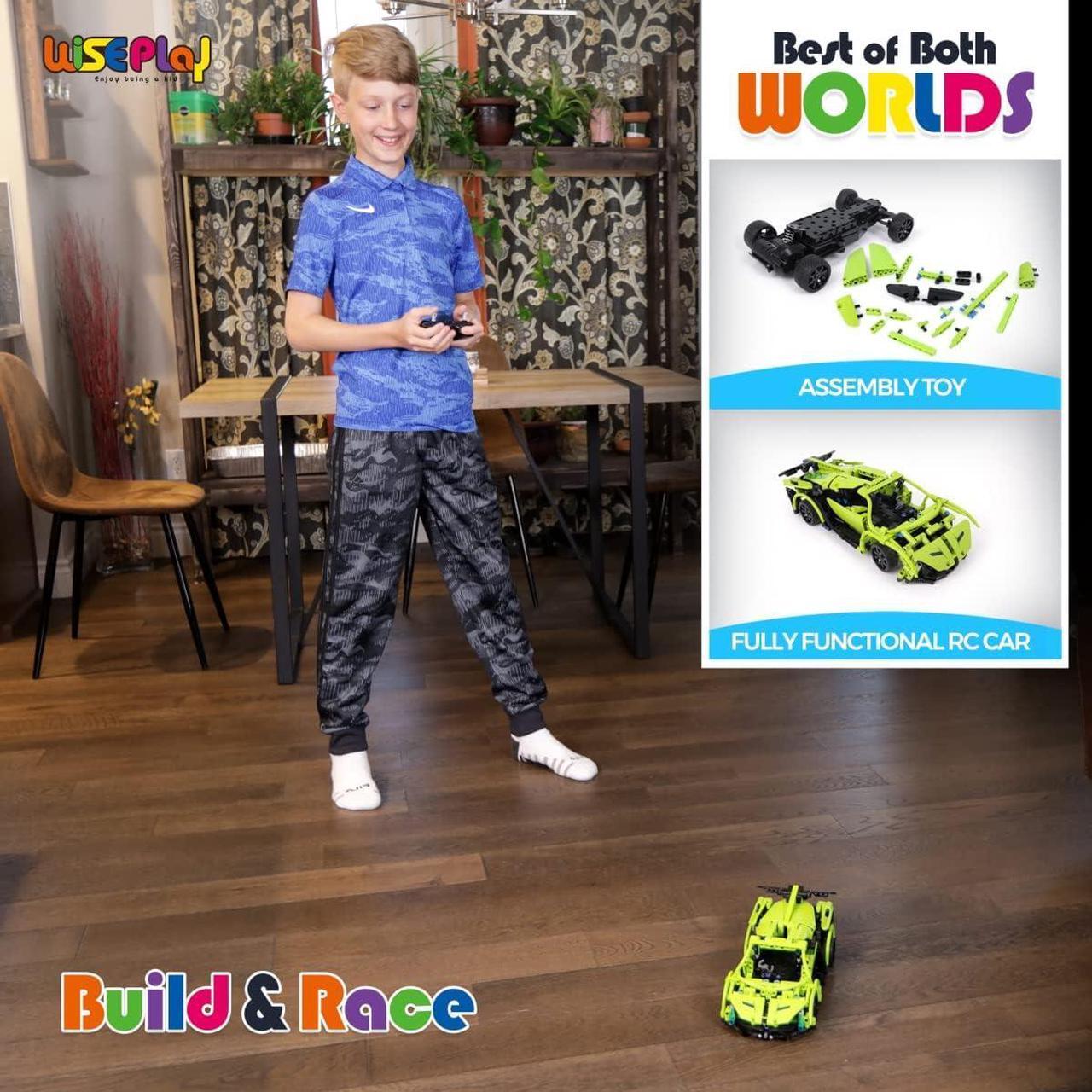Alt view image 7 of 7 - WISEPLAY Remote Control Car Building Kit, 453PCS Stem Toy for Kids Age 8-10, Great RC Car for 10-Year-Old Boys & Girls, Excellent Gift Idea