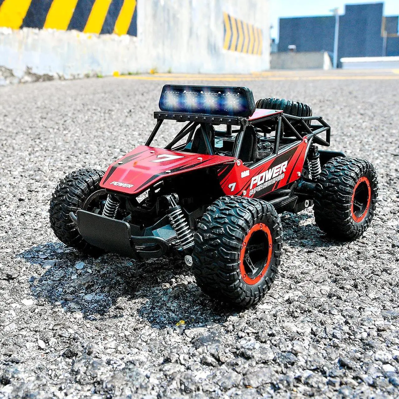 Alt view image 7 of 7 - BEZGAR TB141 RC Cars -1:14 Rc Cars for Boys Age 4-7 with Two Rechargeable Batteries, Fast Rc Monster Truck for Kids & Adults, All Terrains Remote Control Car for Boys 8-12 with LED Headlight (Red)