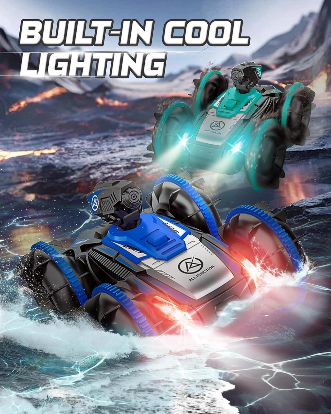 Alt view image 7 of 7 - Remote-Control Car RC Boat for Pool: Amphibious Car Toys with Water Gun for Kids ages 6 7 8-12 Adults  2.4 GHz Waterproof RC Monster Truck Stunt Car Vehicle  All Terrain Beach Car Toy for Gifts