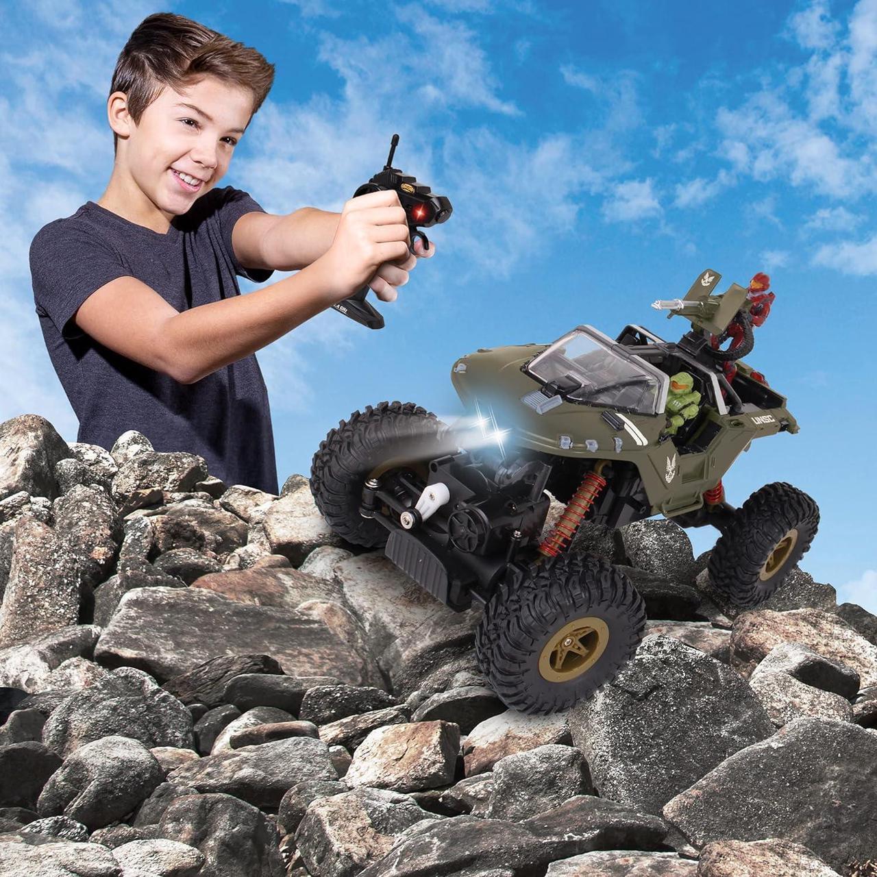 Alt view image 6 of 6 - NKOK Halo Infinite RC: UNSC Warthog Rock Hog - Rock Climber, Master Chief & Spartan, 2.4 GHz Radio Control Vehicle