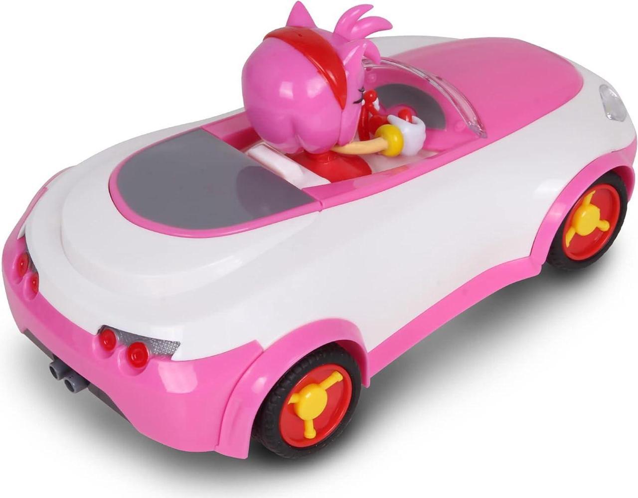 Alt view image 6 of 7 - Sonic Team Sonic Racing RC: Amy Rose - NKOK (683), 1:28 Scale 2.4GHz Remote Controlled Car, 6.5' Compact Design, Officially Licensed Sega Sonic The Hedgehog, Battery Powered, Ages 6+