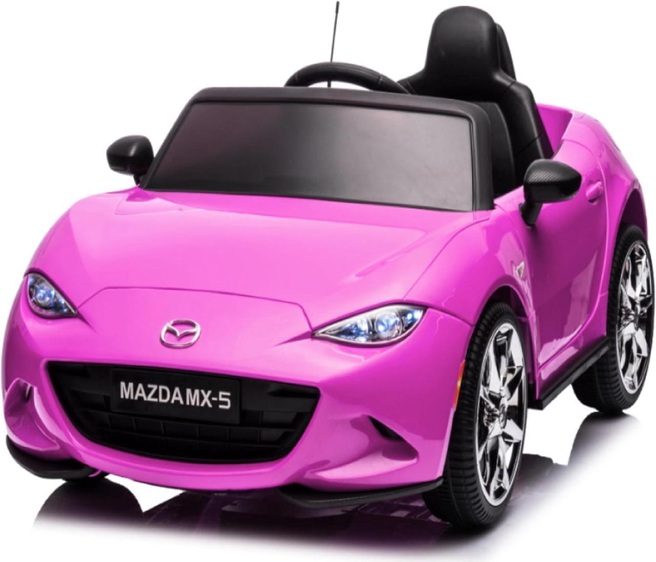 Main image of 12V Ride on Car, Licensed Mazda MX-5 Electric Car for Kids, 12V Ride on Toys, Kids Cars with Parent Remote Control, Lights, Music-Pink
