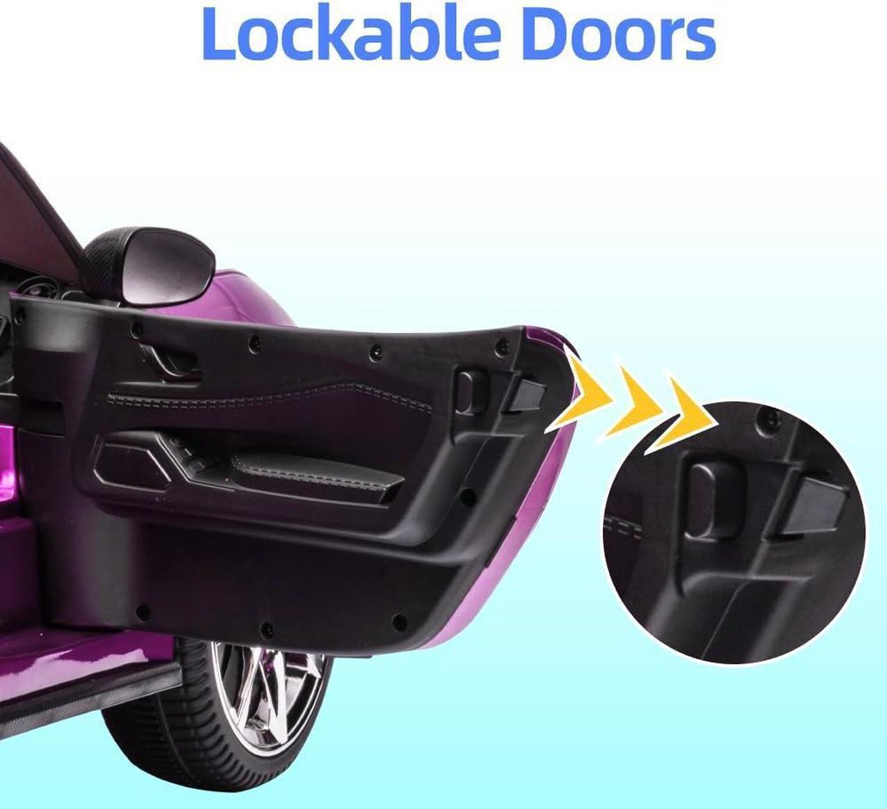 Alt view image 6 of 7 - 12V Ride on Car, Licensed Mazda MX-5 Electric Car for Kids, 12V Ride on Toys, Kids Cars with Parent Remote Control, Lights, Music-Pink