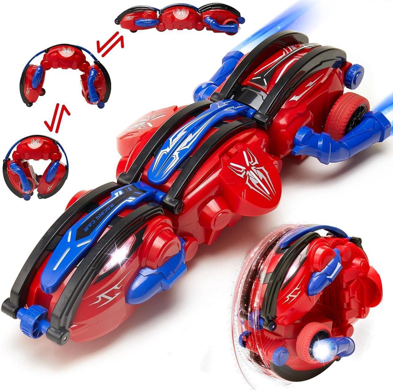 Main image of 2.4Ghz Spider RC Cars with LED Lights, 360° Rolling Remote Control Car Rotating RC Stunt Car for Kids 6 7 8 9+ Year Old, Rechargeable Snake Car Indoor Outdoor Spider Toys for Boys 6 7 8-13