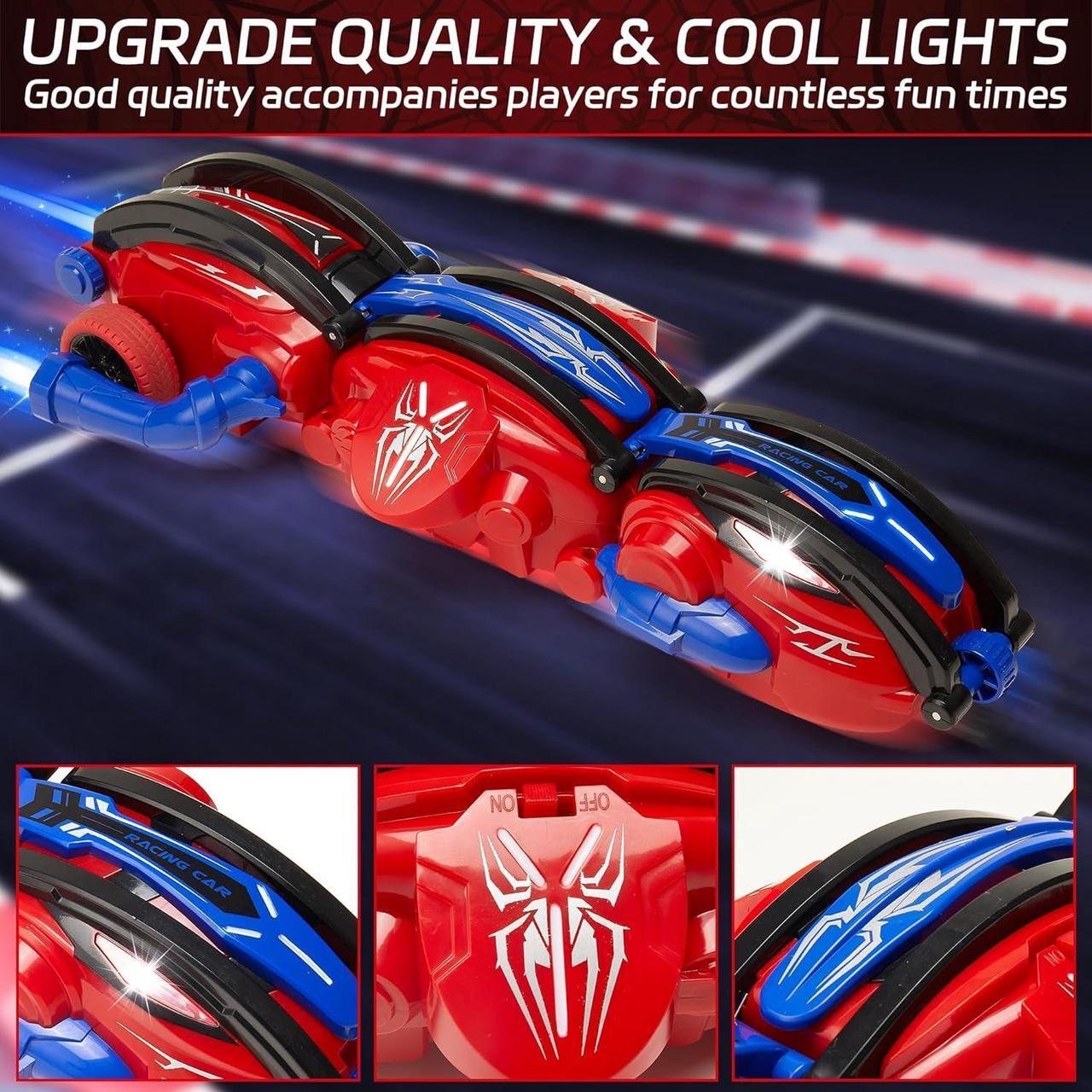 Alt view image 3 of 6 - 2.4Ghz Spider RC Cars with LED Lights, 360° Rolling Remote Control Car Rotating RC Stunt Car for Kids 6 7 8 9+ Year Old, Rechargeable Snake Car Indoor Outdoor Spider Toys for Boys 6 7 8-13