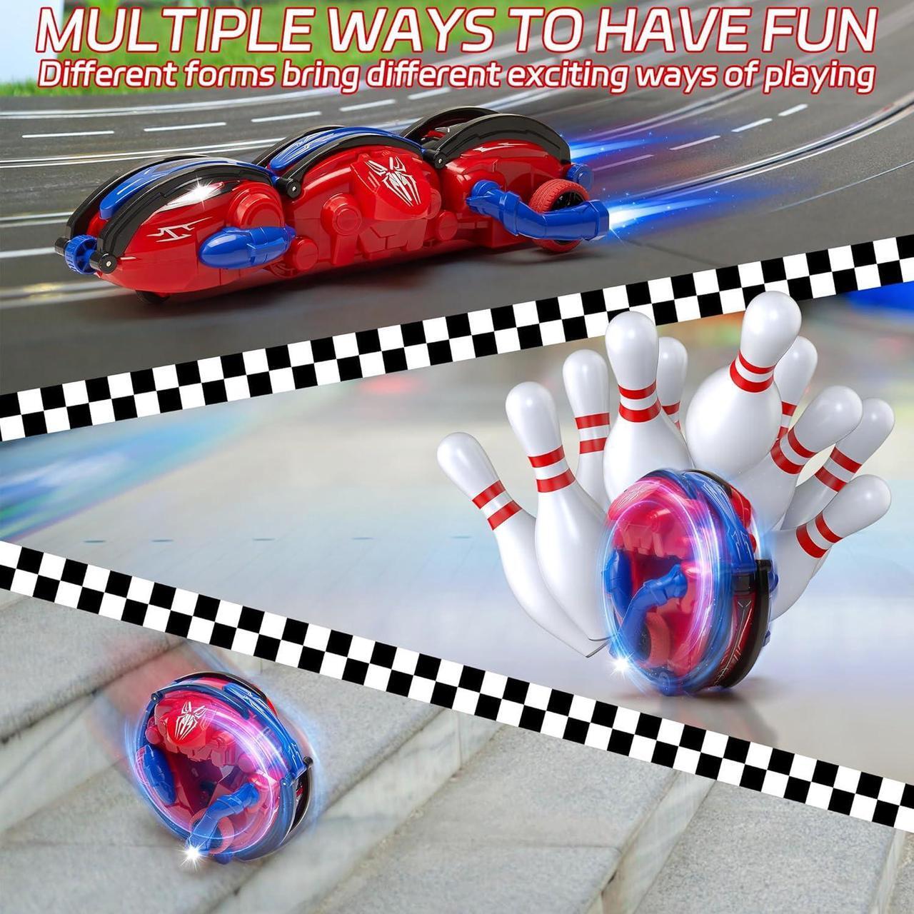 Alt view image 5 of 6 - 2.4Ghz Spider RC Cars with LED Lights, 360° Rolling Remote Control Car Rotating RC Stunt Car for Kids 6 7 8 9+ Year Old, Rechargeable Snake Car Indoor Outdoor Spider Toys for Boys 6 7 8-13