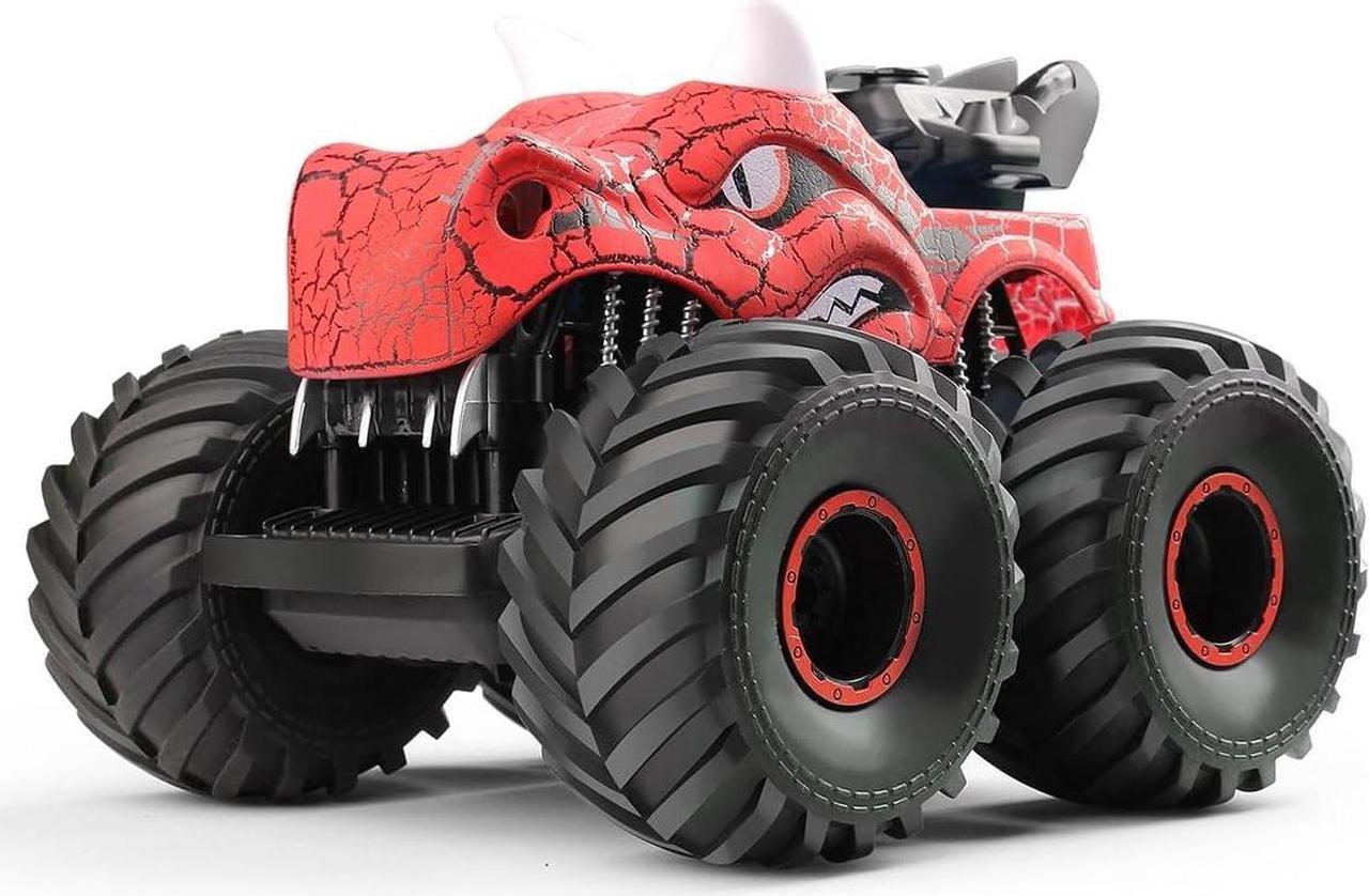 Alt view image 7 of 7 - Threeking 1:18 Dinosaur RC Car Remote Control Cars Trucks Toy 4WD Off-Road Car Toys with Lights Spray Suitable for All Terrain Gifts Presents for Boys/Girls Ages 6+ Red