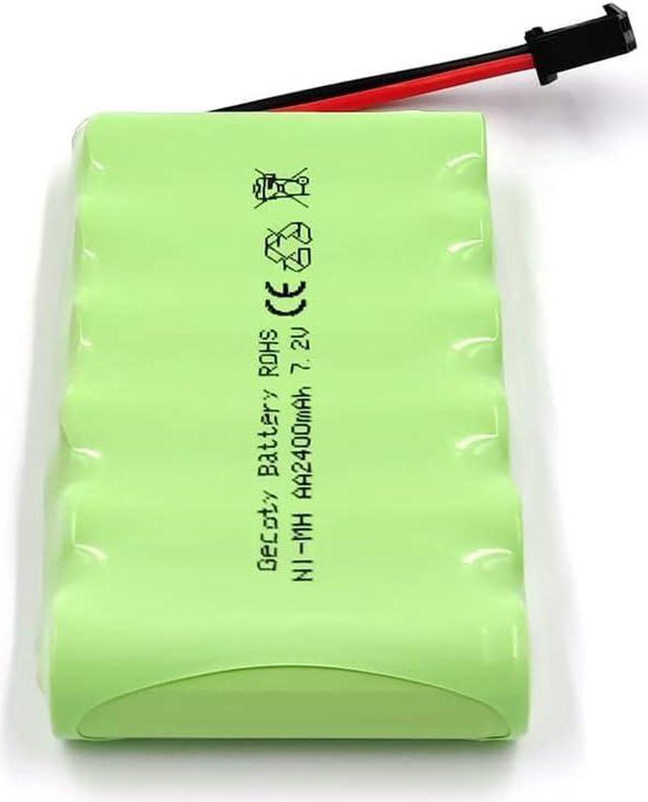 Alt view image 4 of 6 - Ni-MH Battery Pack,Upgrade 7.2V 2400mAh Recharge AA Battery Pack with Standard Charge Cable,SM 2P Plug for RC Car,Truck,Tank, Boat,High Capacity Remote Control Car Battery
