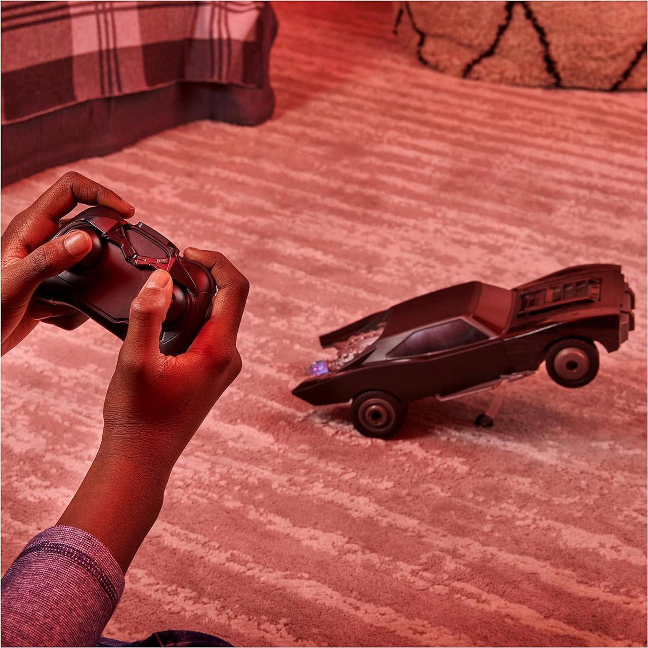 Alt view image 3 of 7 - DC Comics, The Batman Turbo Boost Batmobile, Remote Control Car with Official Batman Movie Styling Kids Toys for Boys and Girls Ages 4 and Up