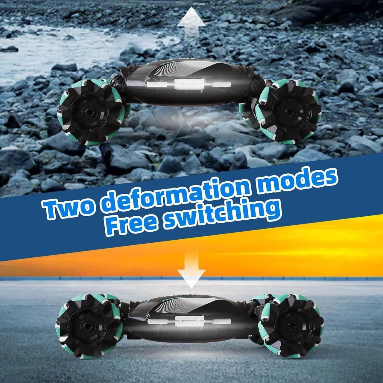 Alt view image 2 of 6 - Gesture Sensing RC Stunt Car Toys for 6-12 Year Boys Girls - Ideas Birthday Gifts for Kids, Drift Hand Controlled Remote Control Twist Cars 4WD Offroad 360° Rotation with Light Music