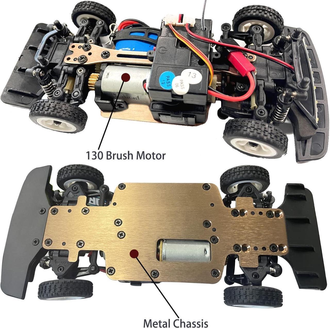 Alt view image 6 of 6 - Wltoys 284131 RC Cars 1/28 Mini Drift RC Car with 3pcs Upgraded 500mah Battery 30km/h RC Drift Cars 130 Brushed Motor 2.4GHz Remote Control Car LED Car Lamp 4WD Micro RC Drift Car for Adults Gifts