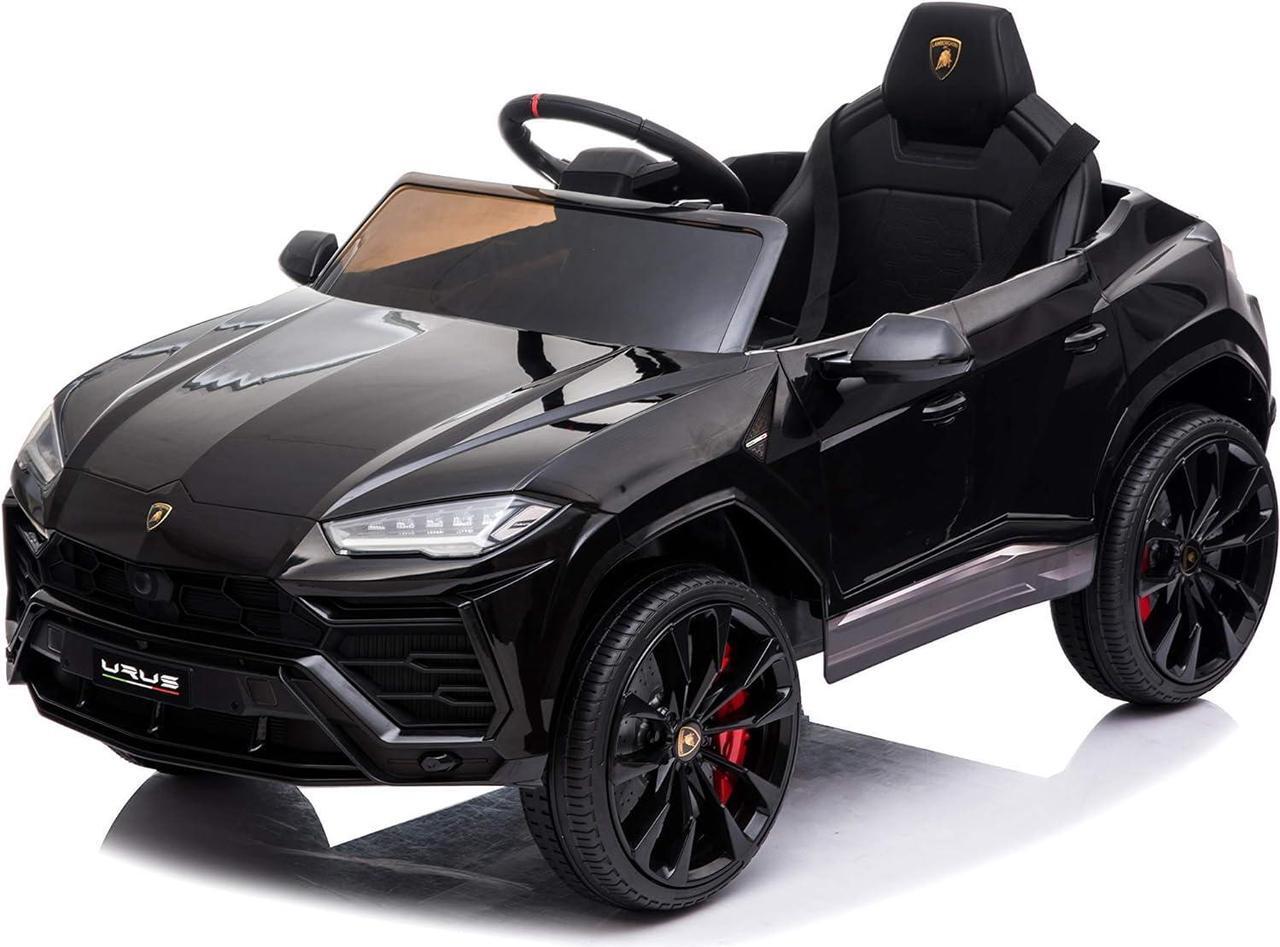 Alt view image 2 of 7 - Licensed Lamborghini Urus Ride On Truck Car Toy, 12V Battery Powered Electric 4 Wheels Kids Toys w/Parent Remote Control, Foot Pedal, Music, Aux, LED Headlights, 2 Speeds (Black)