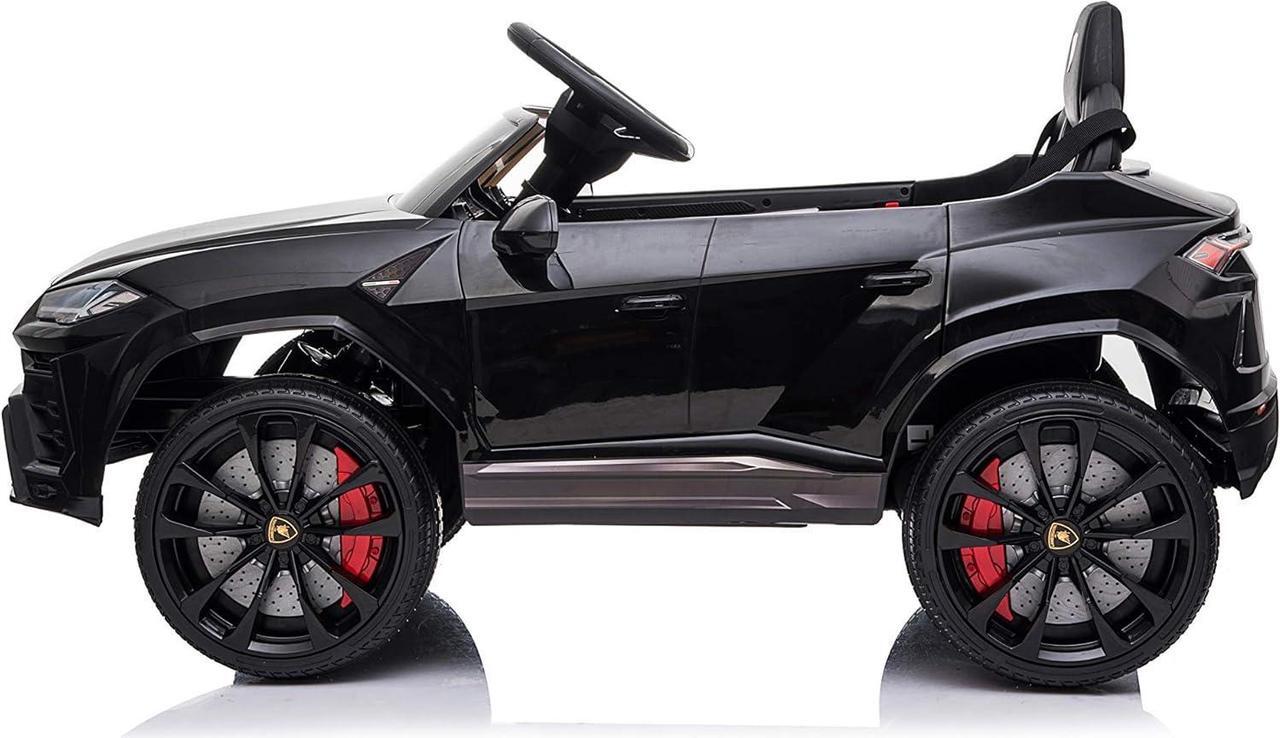 Alt view image 5 of 7 - Licensed Lamborghini Urus Ride On Truck Car Toy, 12V Battery Powered Electric 4 Wheels Kids Toys w/Parent Remote Control, Foot Pedal, Music, Aux, LED Headlights, 2 Speeds (Black)