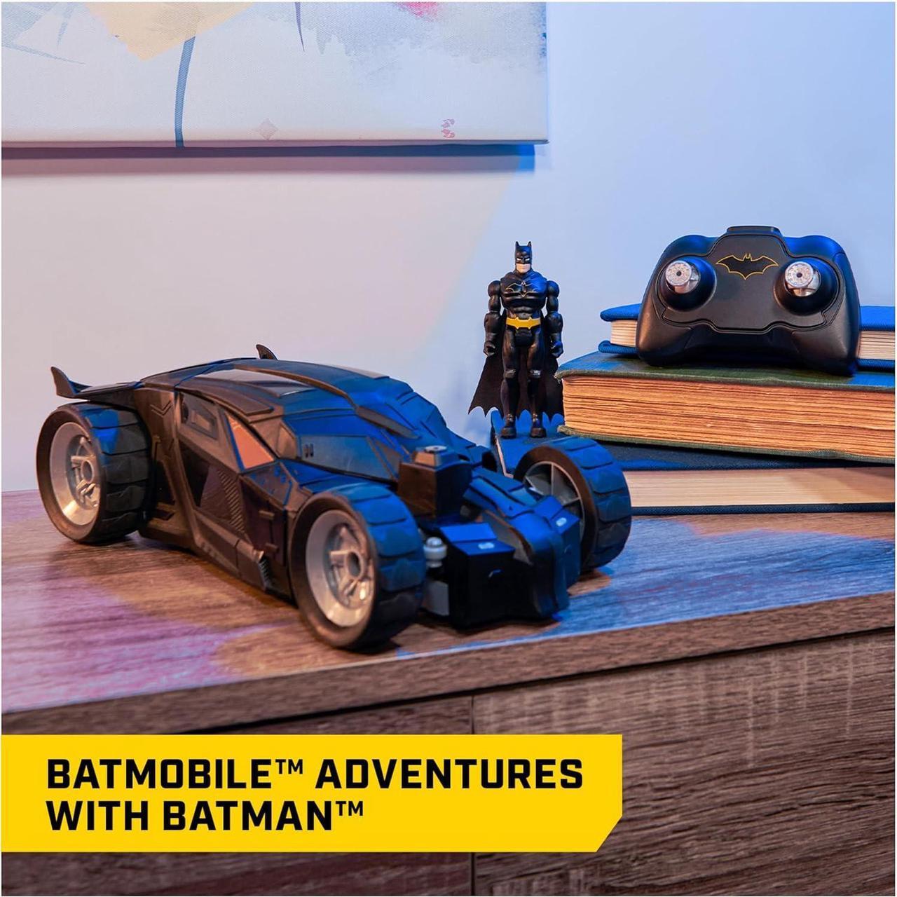 Alt view image 2 of 7 - DC Comics, Batman Batmobile Remote Control Car, Easy to Drive, Compatible with Batman Figures, Kids Toys for Boys and Girls Ages 4 and Up
