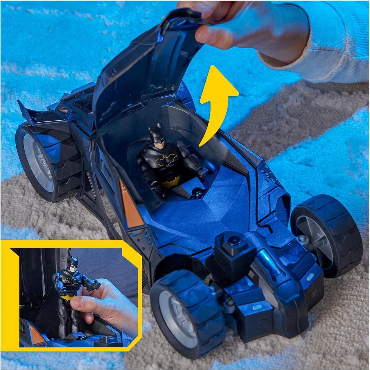 Alt view image 3 of 7 - DC Comics, Batman Batmobile Remote Control Car, Easy to Drive, Compatible with Batman Figures, Kids Toys for Boys and Girls Ages 4 and Up
