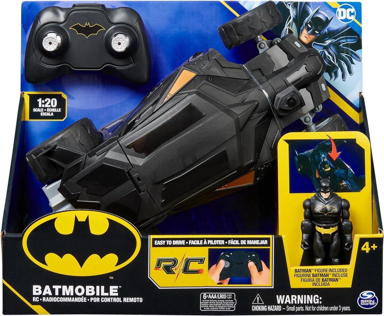 Alt view image 7 of 7 - DC Comics, Batman Batmobile Remote Control Car, Easy to Drive, Compatible with Batman Figures, Kids Toys for Boys and Girls Ages 4 and Up
