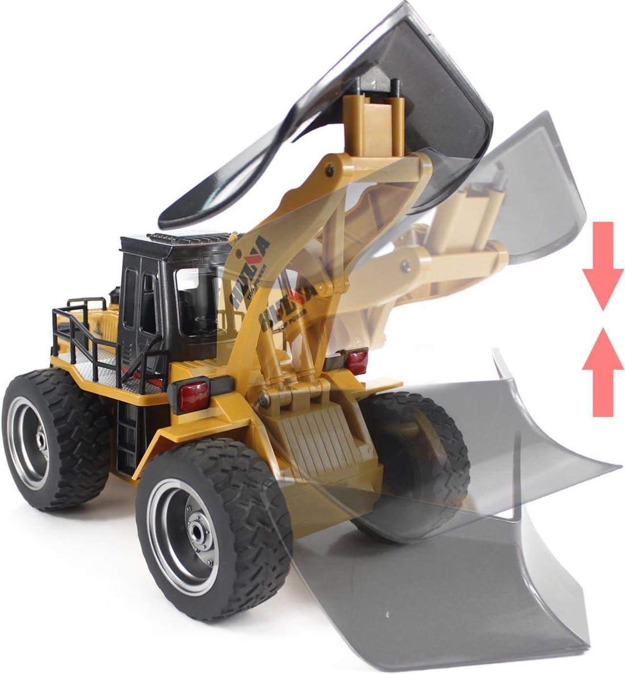 Alt view image 4 of 7 - fisca RC Truck Remote Control Snow Plow 6 Channel 2.4G Alloy Snow Sweeper Vehicle 4WD Tractor Toy with Lights for Kids