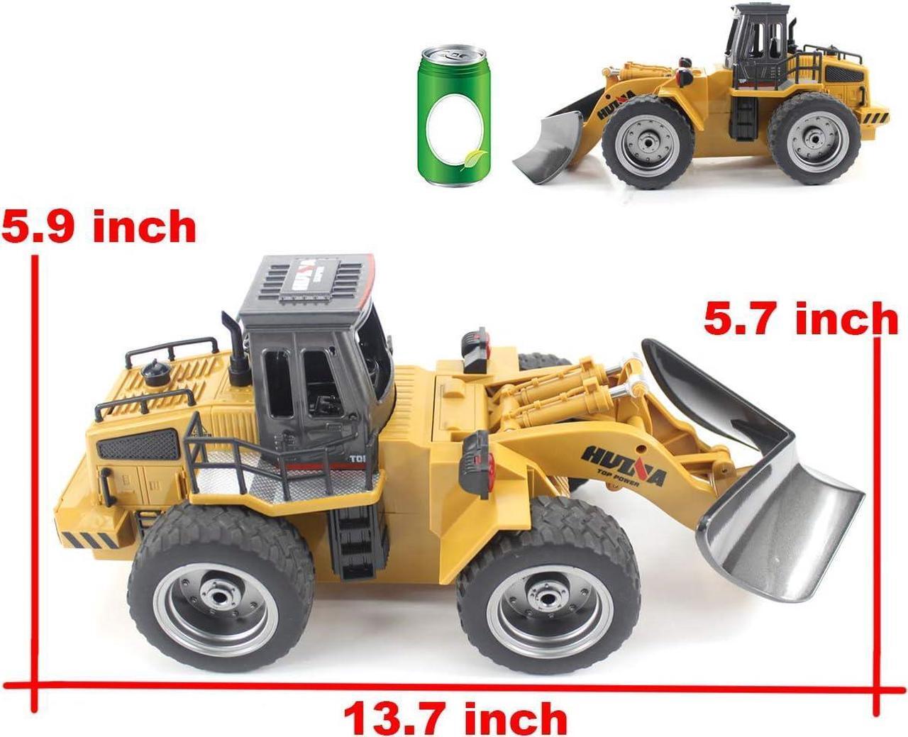 Alt view image 3 of 7 - fisca RC Truck Remote Control Snow Plow 6 Channel 2.4G Alloy Snow Sweeper Vehicle 4WD Tractor Toy with Lights for Kids
