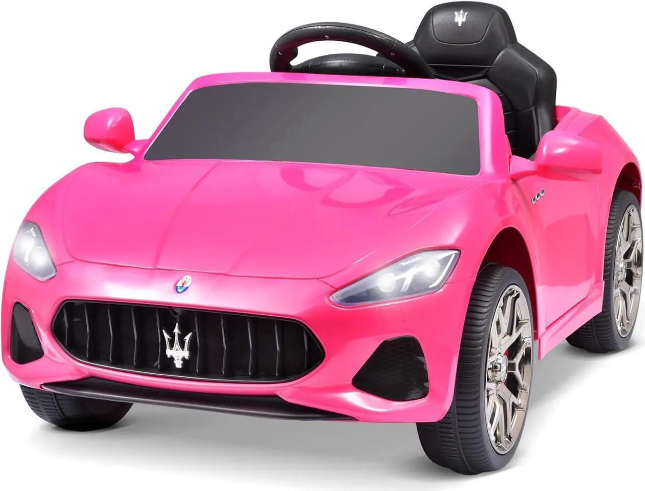 Main image of Joywhale 12V Kids Ride on Car Licensed Maserati Battery Powered Electric Vehicle for Kids Ages 3-6, with 2.4G Remote Control, Metal Suspension, Safety Belt, Bright Headlights, Music & FM, Pink