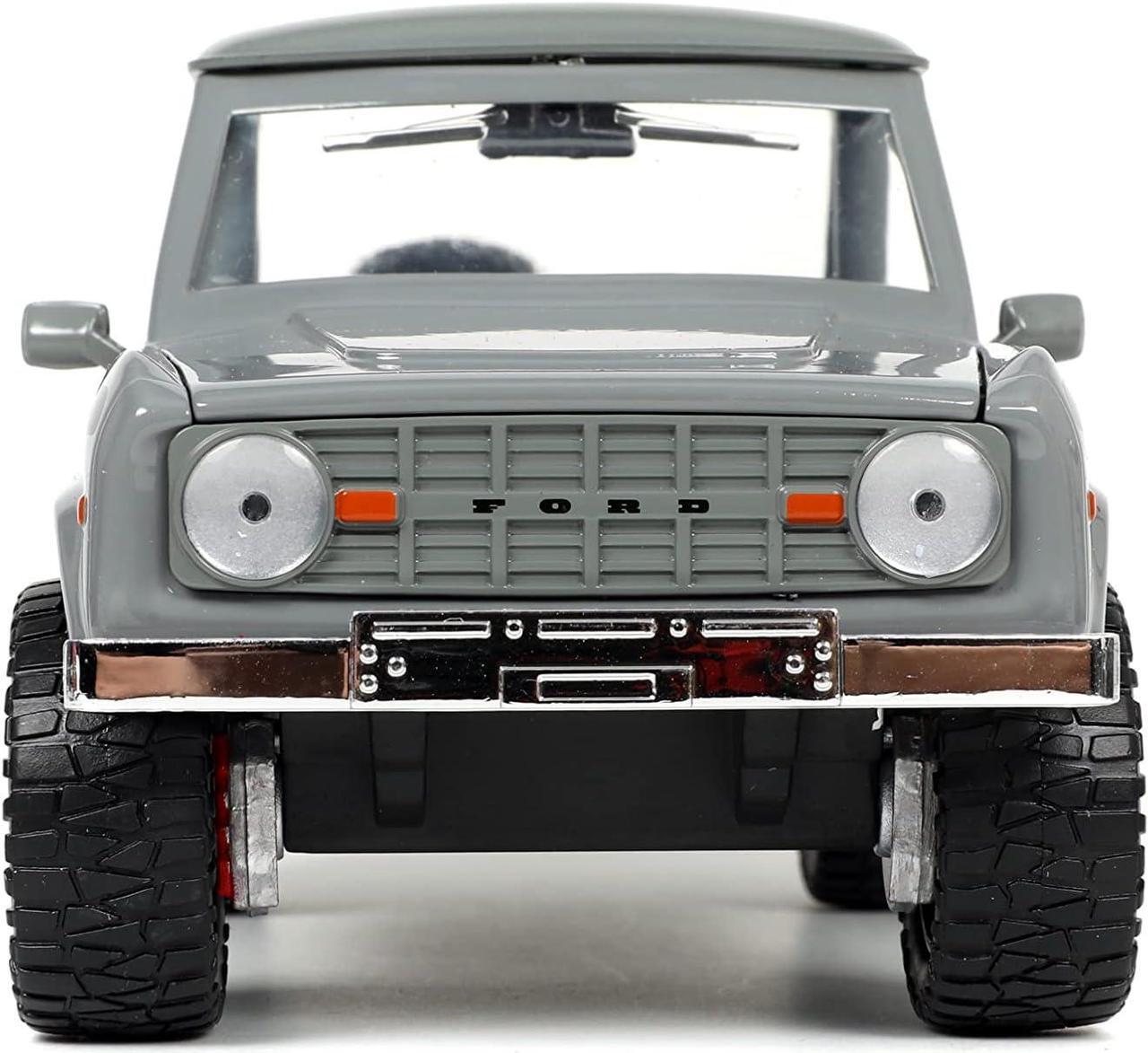 Alt view image 3 of 6 - Jada Toys Just Trucks 1:24 1973 Ford Bronco Die-cast Car Grey, Toys for Kids and Adults