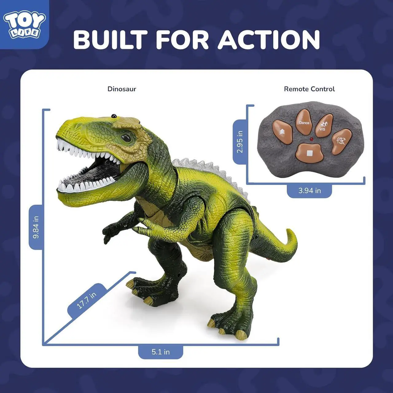Alt view image 5 of 7 - STEAM Life Dinosaur Toys for Kids 3-5,Remote Control Dinosaur Toys for Kids 8-12,Trex Toys for 4 Year Old Boys, T Rex Dinosaur Toys for Kids 5-7, Toy Dinosaurs for Boys, Toddler Dinosaur Gifts