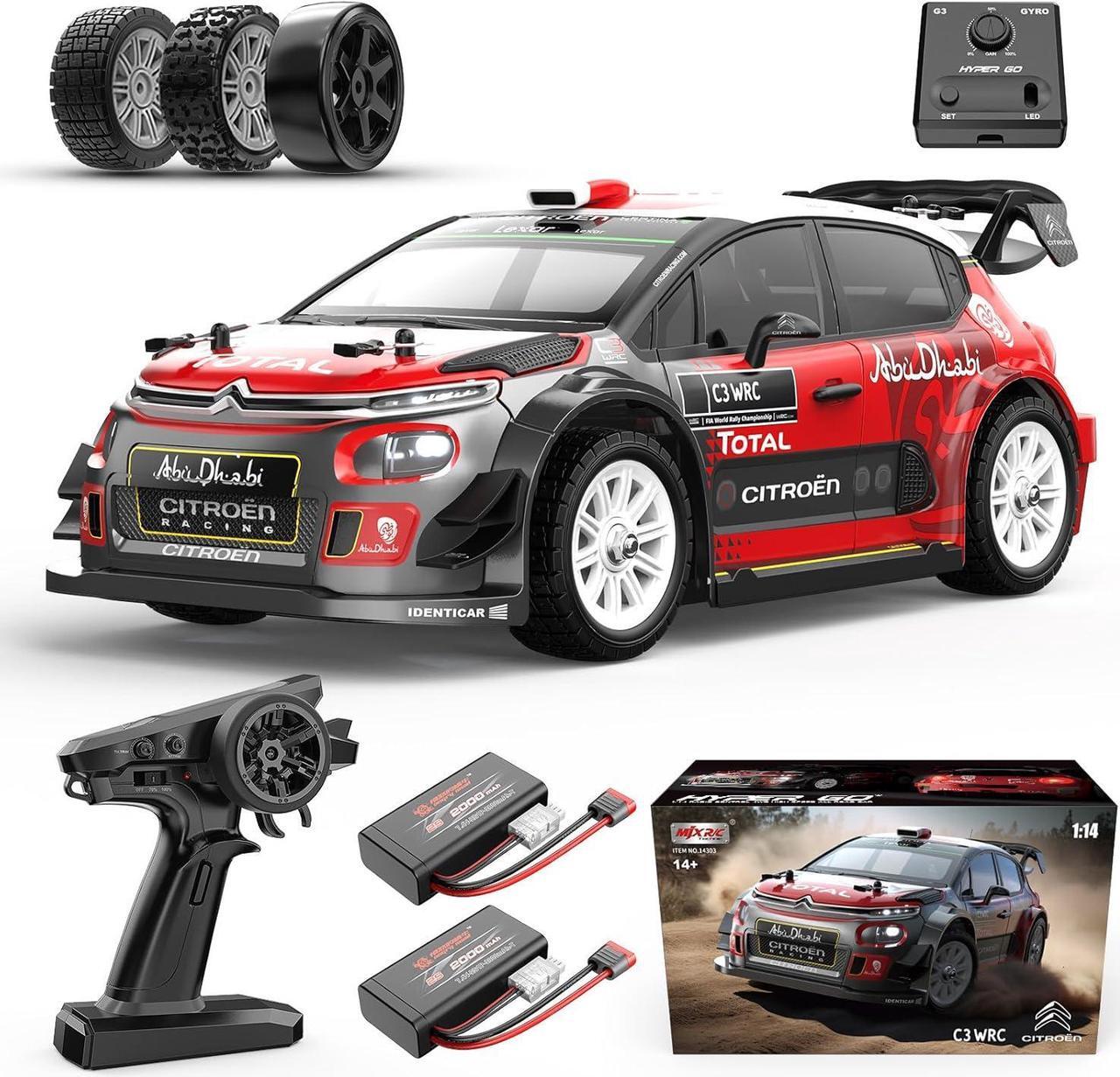 Main image of MJX 14303 1/14 Citroen C3 Fast RC Cars for Adults, Max 40mph Brushless RC Drift Car with Gyro, RTR 4X4 High Speed Licensed RC Rally Car, 2 of 2000 mAh Drifting RC Remote Control Car for Adult