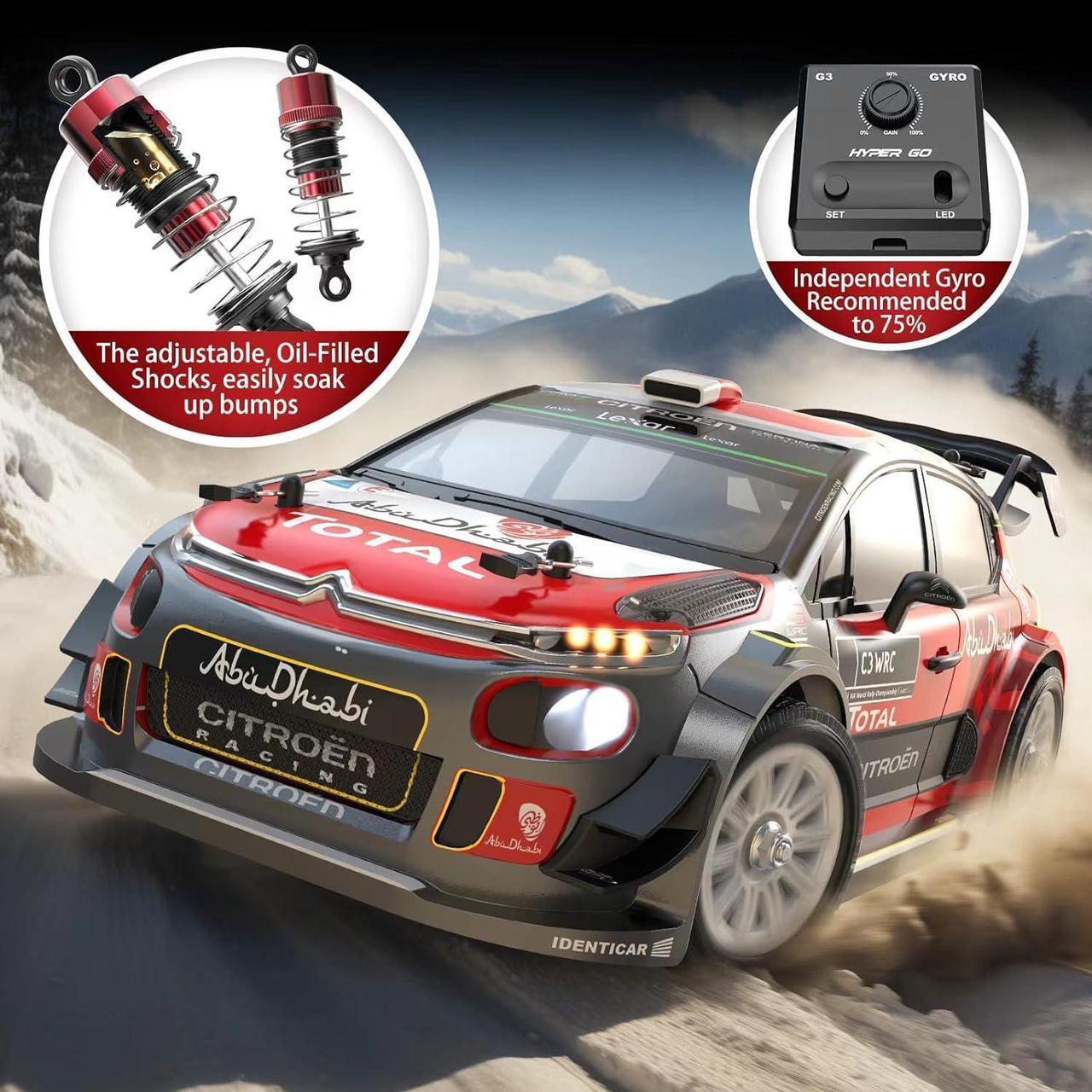 Alt view image 3 of 6 - MJX 14303 1/14 Citroen C3 Fast RC Cars for Adults, Max 40mph Brushless RC Drift Car with Gyro, RTR 4X4 High Speed Licensed RC Rally Car, 2 of 2000 mAh Drifting RC Remote Control Car for Adult