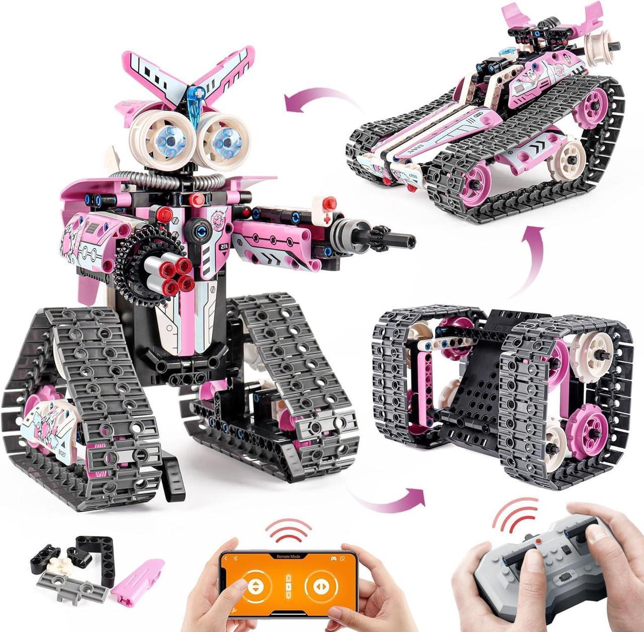 Main image of STEM Projects Robot Building Toys for Kids Ages 7-9 8-12 Years Old, Girls 3 in 1 Remote Control Robotics Kit, Educational Science Coding Car Set, Best Birthday