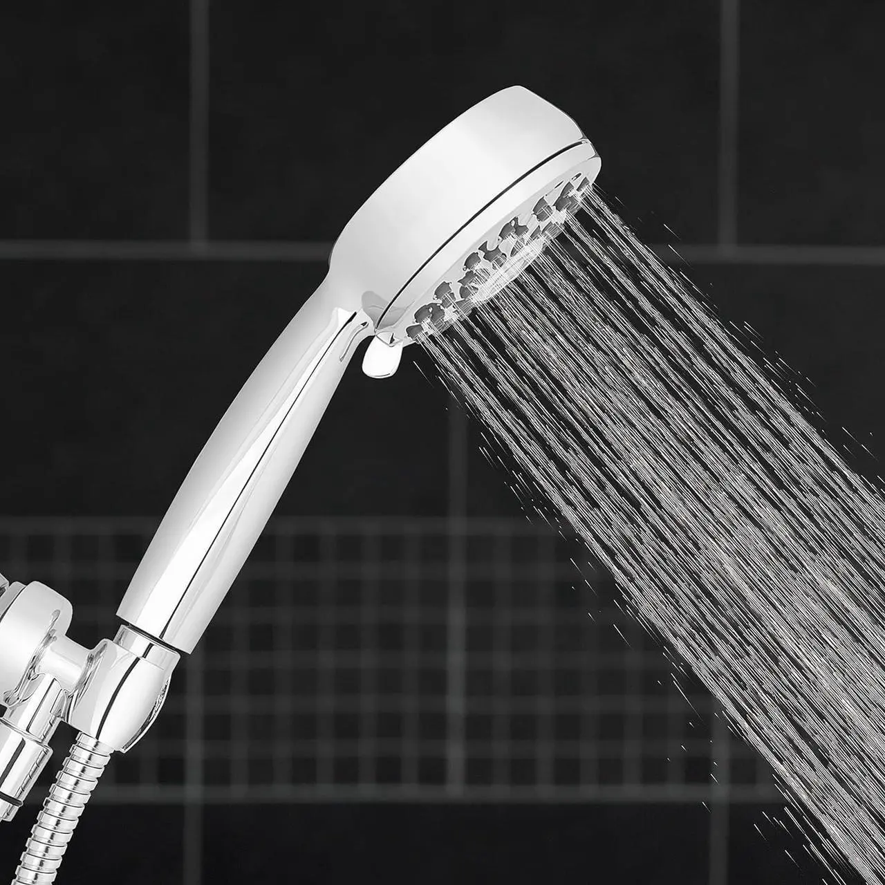 Alt view image 7 of 7 - Waterpik High Pressure Hand Held Shower Head With Hose, PowerPulse Massage 7-Mode, Chrome XPB-763ME
