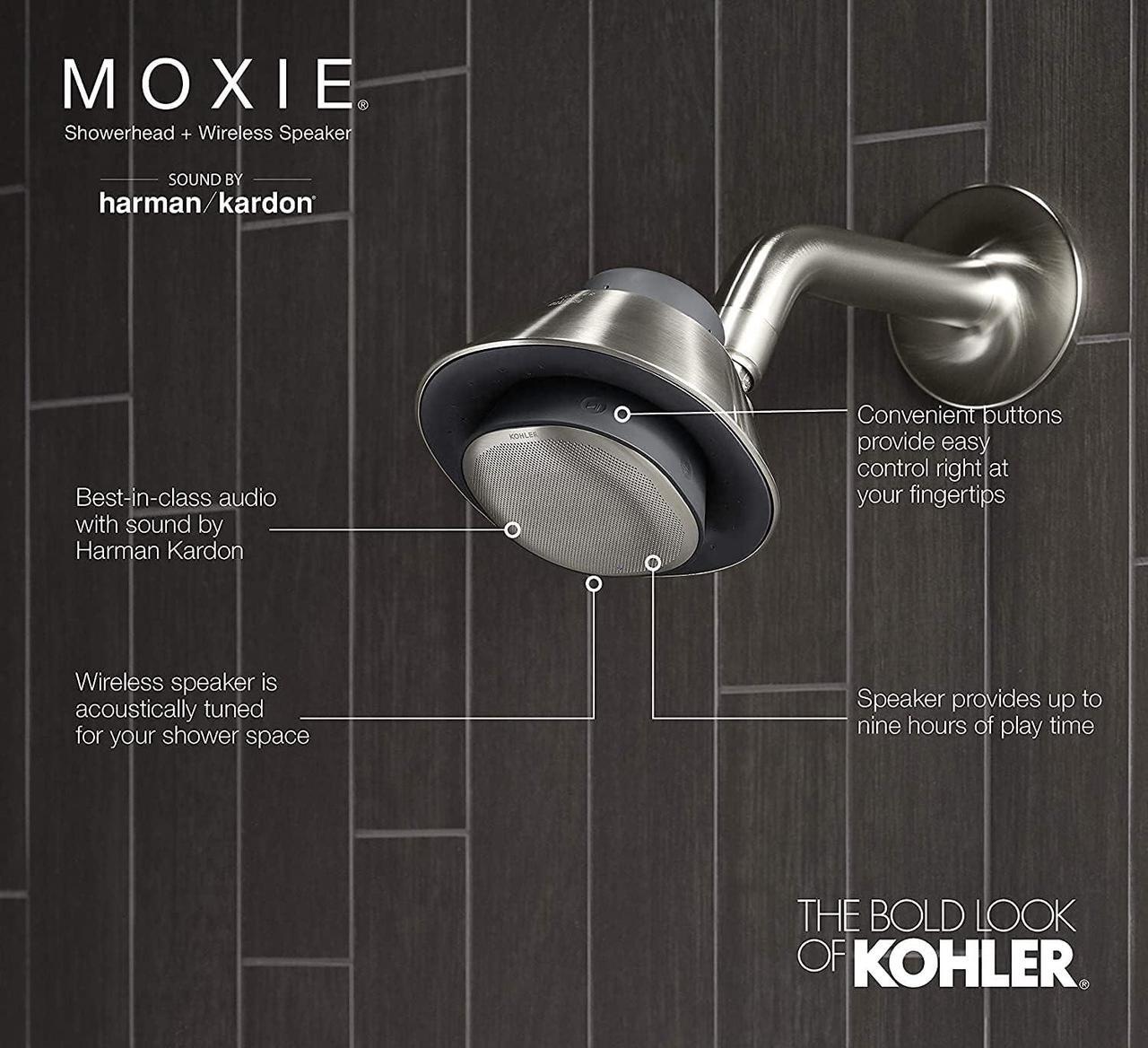 Alt view image 2 of 7 - MOXIE® 2.5GPM SHOWERHEAD/BLUETOOTH