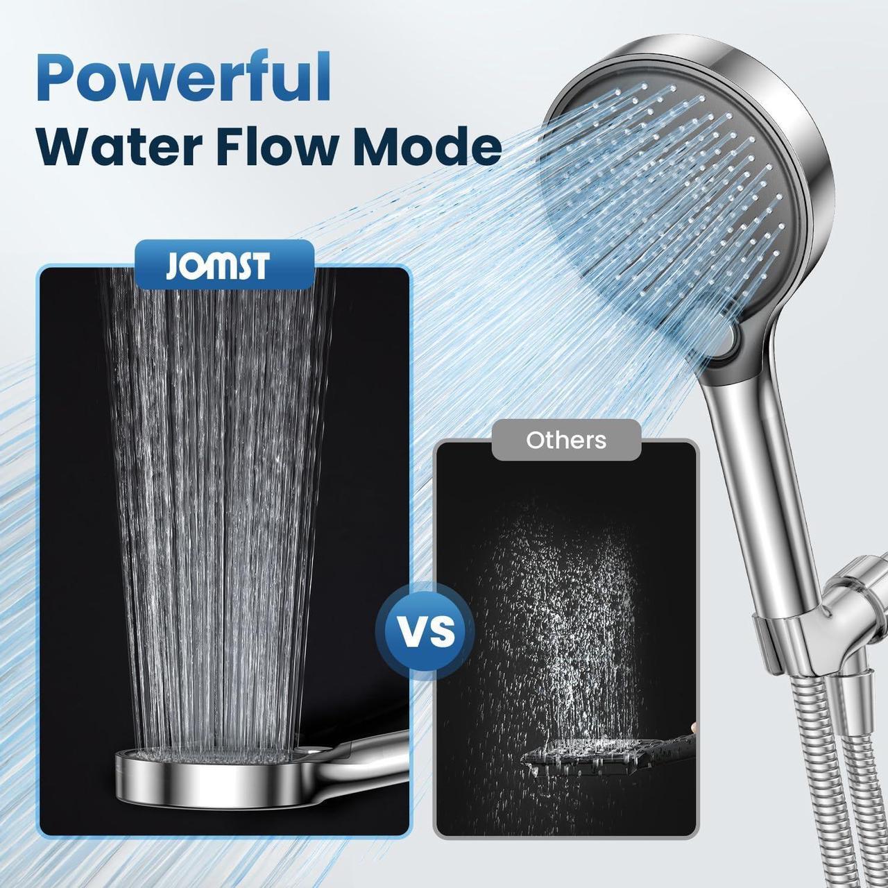 Alt view image 2 of 7 - Filtered Shower Head with Handheld, High Pressure Showerhead Filter for Hard Water - 3 Spray Modes, Adjustable Angle Shower Head Water Softener, Removable Filtering Showerhead with Hose