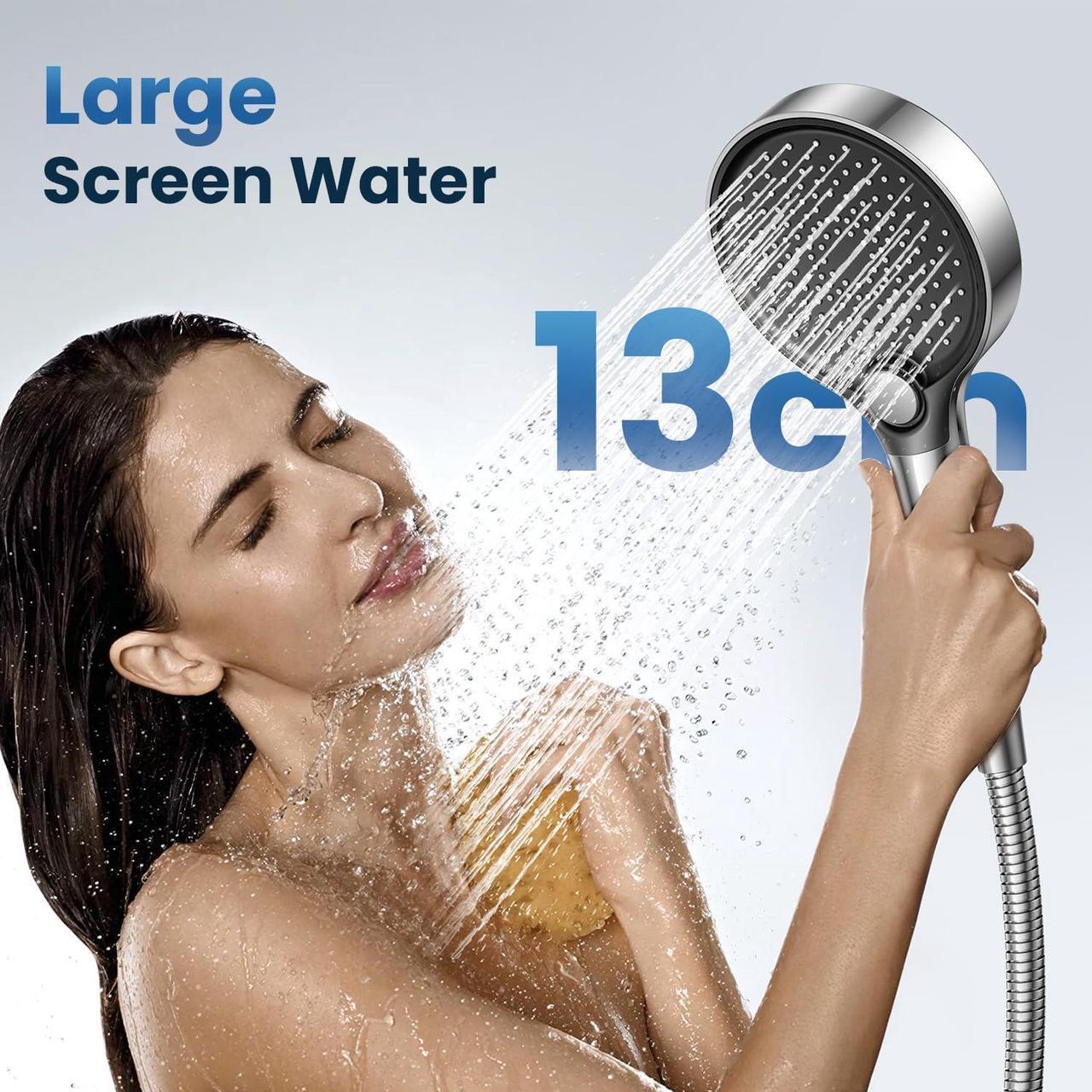 Alt view image 3 of 7 - Filtered Shower Head with Handheld, High Pressure Showerhead Filter for Hard Water - 3 Spray Modes, Adjustable Angle Shower Head Water Softener, Removable Filtering Showerhead with Hose