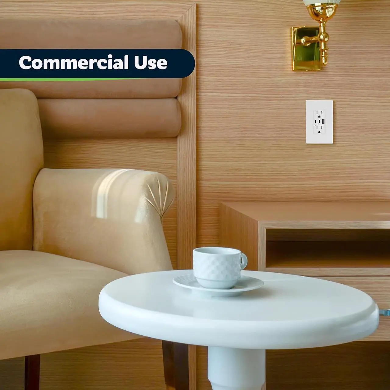 Alt view image 7 of 7 - TOPGREENER 4.2A 3-Port Type C USB Outlet, 15 Amp Receptacle Plug, Charging Power Outlet with Dual Type C&A Ports, Screwless Wall Plate Included, UL Listed, TU21542AC2-WSID, White, 2 Pack
