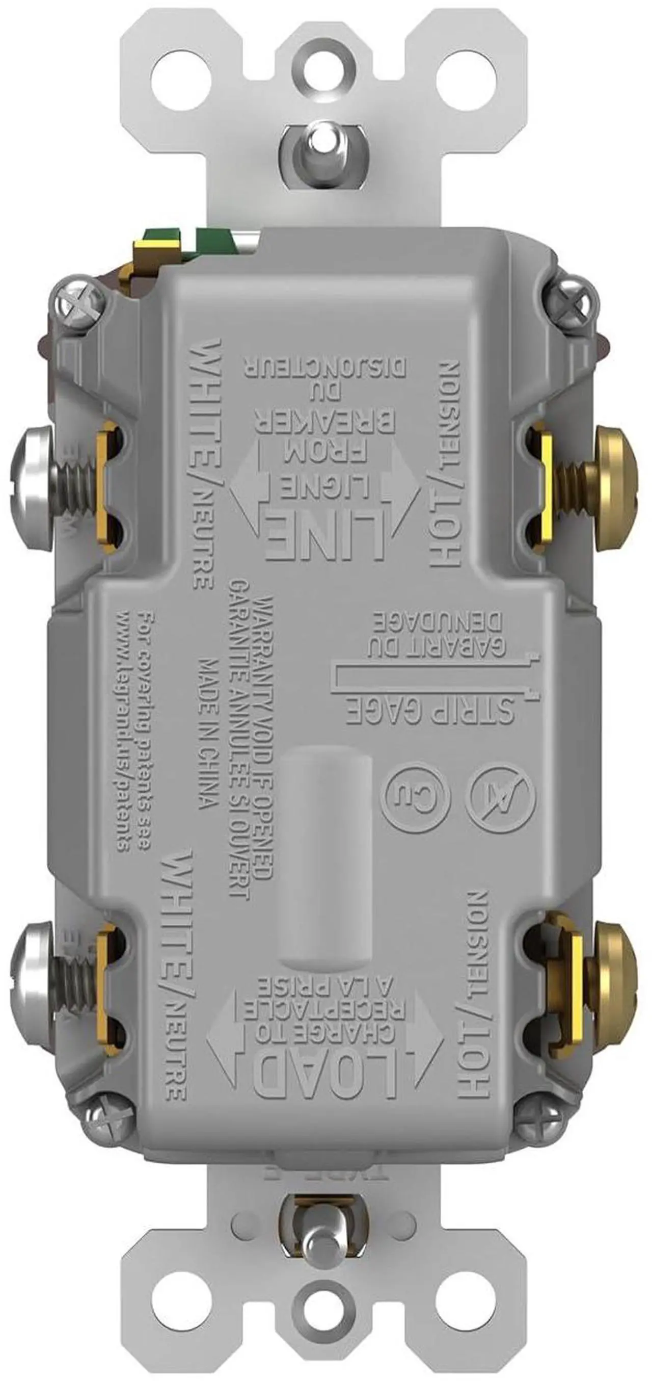 Alt view image 3 of 7 - Legrand Pass & Seymour Radiant 1597TRUSBACDB 15 Amp GFCI Wall Power Outlet with 2.0 Amp USB Charger, Dark Bronze