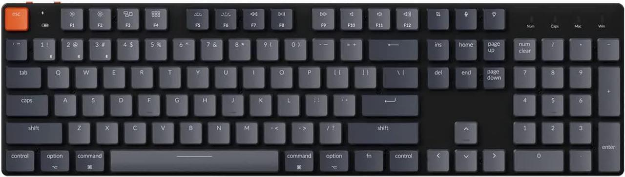 Main image of Keychron K5 SE Hot-swappable Wireless Mechanical Keyboard, Ultra-Slim Full Size 104 Keys White Backlight Bluetooth/Wired Aluminum Gaming Keyboard for Mac Windows, Low Profile Gateron Brown Switch