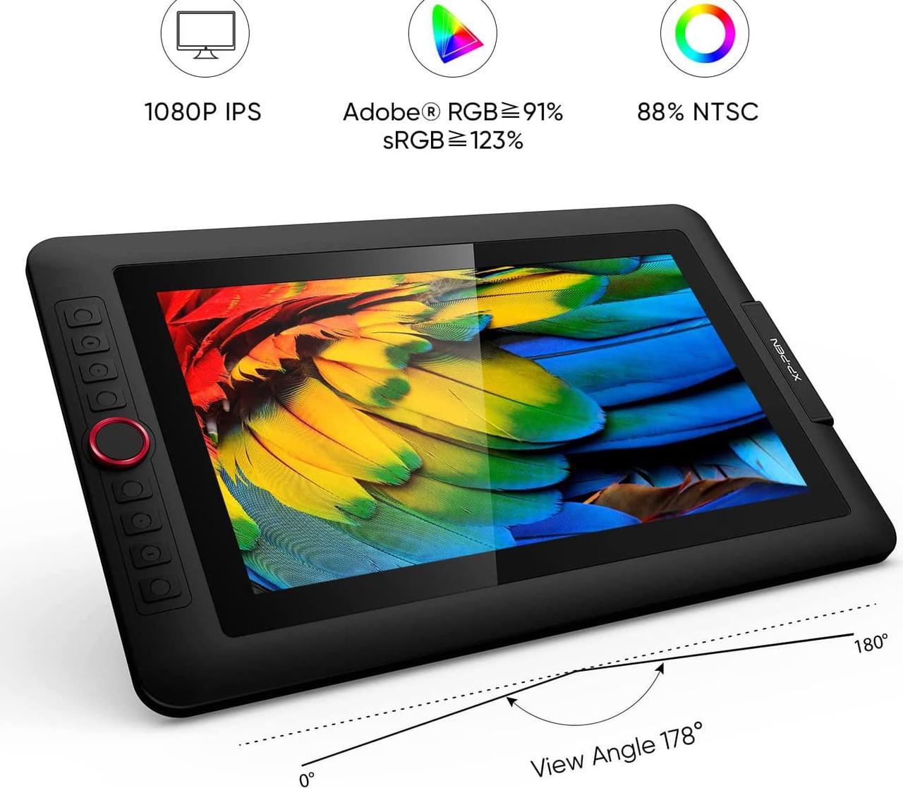 Alt view image 2 of 7 - XPPen Drawing Tablet with Screen Full-Laminated Graphics Drawing Monitor Artist13.3 Pro Graphics Tablet with Adjustable Stand and 8 Shortcut Keys (8192 Levels Pen Pressure, 123% sRGB)