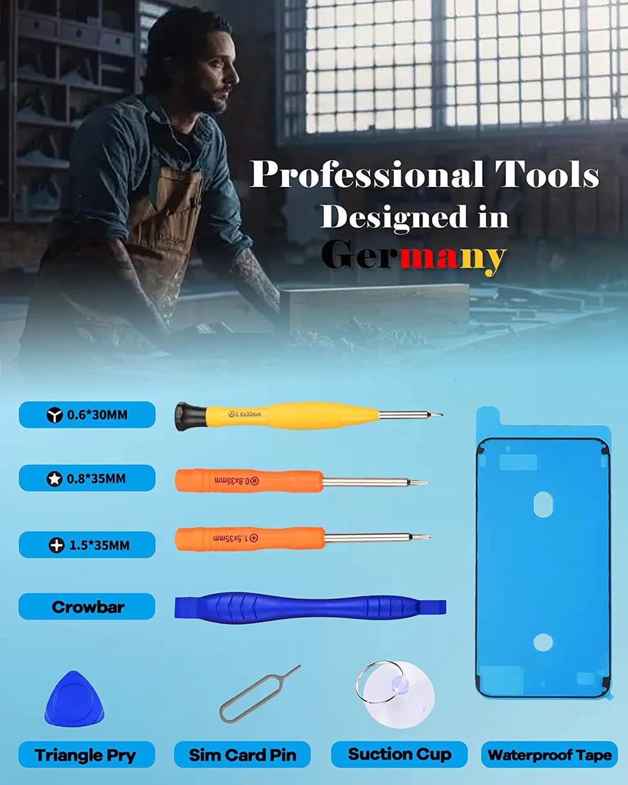 Alt view image 6 of 6 - for iPhone 11 Pro Screen Replacement, 5.8-inch, LCD Display and Touch Digitizer Full Assembly with Repair Tool Kits Waterproof Tape and Screen Protector True Tone Programmable