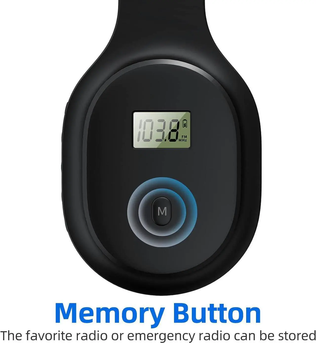 Alt view image 3 of 7 - Wireless Headphones with FM Radio and Bluetooth 5.0, Rechargeable Portable Headset with Built-in Microphone, Lightweight and Comfortable Ear Muffs for Jogging, Mowing, Cycling, and More